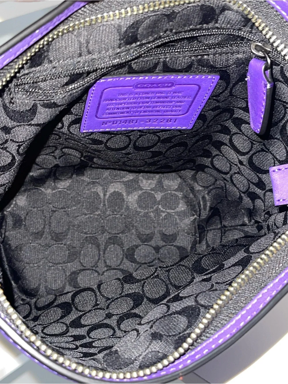Coach Mini Duffle Purple Bleeker Tote Handbag